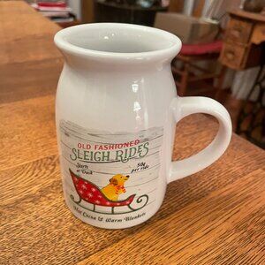 Old Fashioned Sleigh Rides Christmas Themed Coffee Cup Mug
